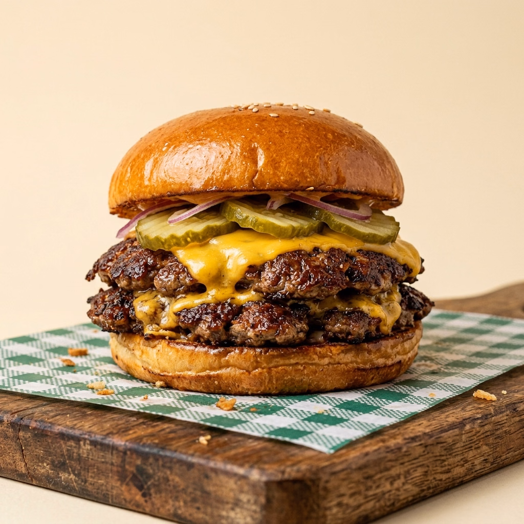 Imagen conceptual de una hamburguesa para la demo de Pino’s
